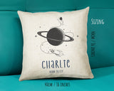 Personalised Space Planet Cushion Gift Printed Name Design - Pillow Gift For Girls Boys Nursery Bedroom Decor Gift CS453