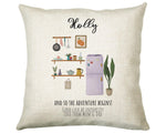 Personalised University Moving Day Name Cushion Gift Printed Name Design - Cushion Throw Pillow Gift For Plant Lover Christmas Gift CS377