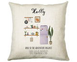 Personalised University Moving Day Name Cushion Gift Printed Name Design - Cushion Throw Pillow Gift For Plant Lover Christmas Gift CS377