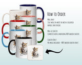 Cat Gift For Cat Lovers - Personalised Coffee Mug with Name - Cat Themed Gift for Cat Owner - Gift for Girls - Watercolour Warrior MGZ548