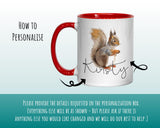 Personalised Squirrel Coffee Mug MGZ078