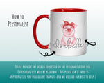 Personalised Hipster Pig Coffee Mug MGZ067