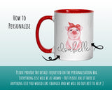 Personalised Hipster Pig Coffee Mug MGZ067