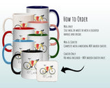 Personalised Cycling Gift Mug - Great Gift for Cyclists - Bike Mug - Cycling Gifts for Men - Road Bicycle Bike Biker Design MGZ311