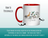 Personalised Giraffe Elephant Coffee Mug MGZ181