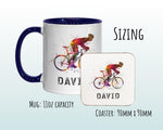 Personalised Cycling Mug Gift - Great Gift for Cyclists - Bike Mug - Cycling Gifts for Men - Road Bicycle Bike Biker Design MGZ271