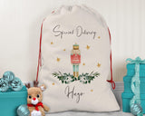 Personalised Large Christmas Sack Xmas Classic Toy Soldier Name Star Stocking Gift Girls Boys Sack Red Drawstring Christmas Decoration SK161