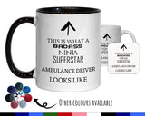 This Is What A Badass Ambulance Driver Looks Like 11oz Coffee Mug Tea Gift Idea For Paramedic Emergency Services Field Medic Doctor MG0599