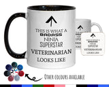 This Is What A Badass Veterinarian Looks Like 11oz Coffee Mug Tea Gift Idea For Animal Doctor Clinic Worker Vet Nurse Practitioner MG0672