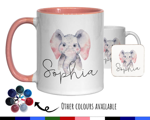 Personalised Elephant Coffee Mug MGZ026