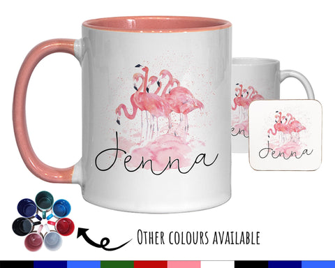 Personalised Flamingo Coffee Mug MGZ091
