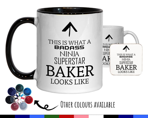 This Is What A Badass Baker Looks Like 11oz Coffee Mug Tea Gift Idea For Baking Bakery Worker Cake Maker Bread Pastry Chef MG0729