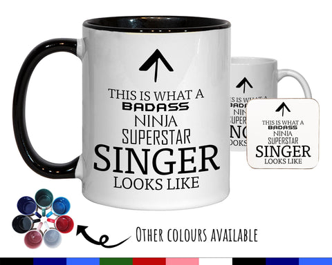 This Is What A Badass Singer Looks Like 11oz Coffee Mug Tea Gift Idea For Solo Artist Lead Singing Band Member Karaoke Sing MG0752