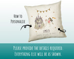 Personalised Fairy Cushion Gift Printed Name Design - Pillow Gift For Girls Boys Nursery Bedroom Decor Birthday Gift CS284