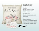 Personalised Reserved For Auntie Cushion Gift Printed Name Design - Cushion Throw Pillow Gift For Aunt Great Aunty Christmas Gift CS054