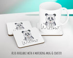 Personalised Panda Bear Cushion Gift Printed Name Design - Cushion Throw Pillow Gift For Boys Nursery Bedroom Birthday Christmas Gift CS028