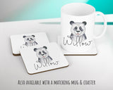 Personalised Panda Bear Cushion Gift Printed Name Design - Cushion Throw Pillow Gift For Boys Nursery Bedroom Birthday Christmas Gift CS028