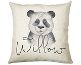 Personalised Panda Bear Cushion Gift Printed Name Design - Cushion Throw Pillow Gift For Boys Nursery Bedroom Birthday Christmas Gift CS028