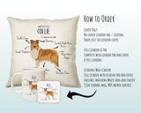Anatomy of a Collie Funny Gift For Him Or Her Cushion Pillow Bedroom Decor STC0094