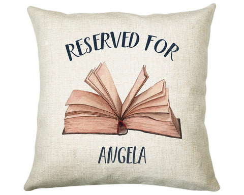 Personalised Book Reading Reserved For Cushion Gift Printed Name Design - Cushion Throw Pillow Gift For Him Her Christmas Gift CS333