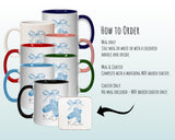 Personalised Ballet Gift Mug - Ceramic Coffee Tea Hot Chocolate Blue Mug for Ballet Dance Dancers MG0836