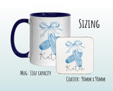 Personalised Ballet Gift Mug - Ceramic Coffee Tea Hot Chocolate Blue Mug for Ballet Dance Dancers MG0836