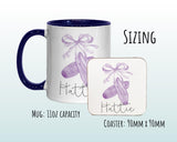 Personalised Ballet Gift Mug - Ceramic Coffee Tea Hot Chocolate Purple Mug for Ballet Dance Dancers MG0838