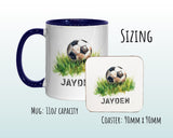 Personalised Football Gift Mug for Boys Girls - Ceramic Coffee Tea Hot Chocolate Mug for Football Player Team Gift Gift MG0842