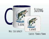Personalised Fishing Gift Mug - Ceramic Coffee Tea Hot Chocolate Mug Fishing Gift for Fishing Lovers - Secret Santa Gift Idea for Him MG0844