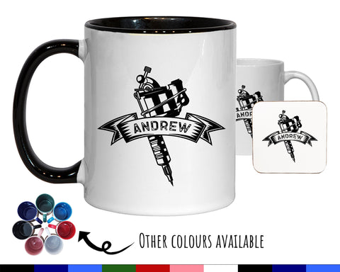 Personalised Tattoo Artist Gift Mug - Ceramic Coffee Tea Hot Chocolate Mug Gift for Tattooist - Secret Santa Gift Idea for Him MG0852