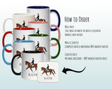 Personalised Horse Dressage Gift Mug - Ceramic Coffee Tea Hot Chocolate Mug Gift for Horse Lovers - Secret Santa Gift for Horse Rider MG0856