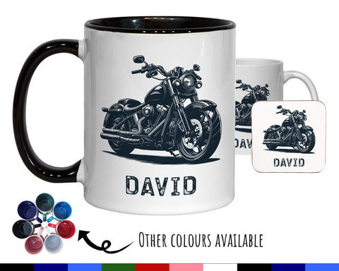 Personalised Motorbike Gift Mug - Ceramic Coffee Tea Hot Chocolate Mug Gift for Motorcycle Lovers - Secret Santa Gift for Bike Rider MG0862