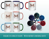 Personalised Cat Lovers Gift Mug - Ceramic Coffee Tea Chocolate Mug Coaster - Peeping Cat Design for Cat Mum Dad Owner Secret Santa MG0899