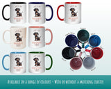 Dachshund Gift Mug - Ceramic Coffee Tea Chocolate Mug Coaster - Sausage Dog Daxy Design for Dog Mum Dad Owner Secret Santa Gift MG0909