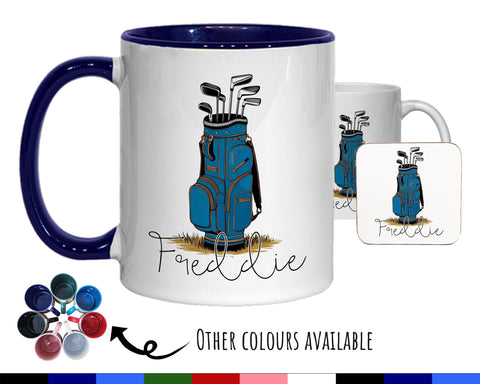 Personalised Golf Gift Mug - Ceramic Coffee Tea Hot Chocolate Mug Golfer Gift for Golfing Lovers - Secret Santa Gift Idea for Him MG0914