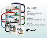 Dad Golf Gift Mug - Ceramic Coffee Tea Hot Chocolate Mug Golfer Gift for Golfing Lovers - Golf Cart Design Gift Idea for Golfing Dad MG0916