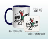 Golf Girl Gift Mug - Ceramic Coffee Tea Hot Chocolate Mug Gift for Woman Golfer - Female Golf Design Secret Santa Gift Idea for Her MG0917