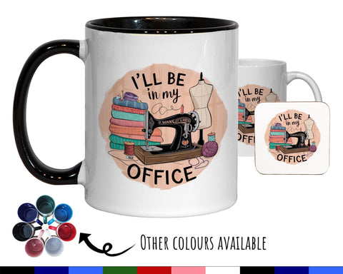 Sewing Gift Mug - Ceramic Coffee Tea Hot Chocolate Mug Gift for Sewing Lovers - Sewing Office Design Secret Santa Gift Idea for Her MG0927