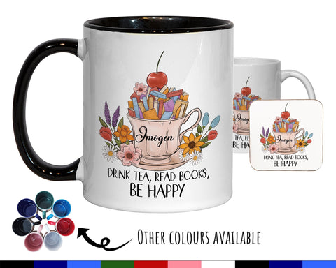 Personalised Gifts for Book Lovers Mug - Ceramic Coffee Tea Cup Mug Gift for Fans of Books and Reading - Secret Santa Gift for Her MG0929