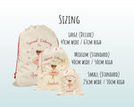 Personalised Christmas Sack - Santa Sack for Kids Presents Xmas Pink Ballerina Design Stocking Christmas Eve Bag Box for Girls & Boys XS006