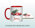 Personalised Christmas Sack - Santa Sack for Kids Presents Xmas Tree and Truck Design Stocking Christmas Eve Bag Box for Girls & Boys XS048