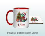 Personalised Christmas Sack - Santa Sack for Kids Presents Xmas Dinosaur Tree Design Stocking Christmas Eve Bag Box for Girls & Boys XS025