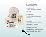 Personalised Christmas Sack - Santa Sack for Kids Presents Xmas Reindeer Tree Design Stocking Christmas Eve Bag Box for Girls & Boys XS019