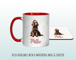 Personalised Spaniel Dog Large Christmas Sack - Red Drawstring Bag for Xmas Presents - Christmas Eve Bag Box Decoration for Dogs XS151