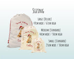 Personalised Shiba Inu Dog Large Christmas Sack - Red Drawstring Bag for Xmas Presents - Christmas Eve Bag Box Decoration for Dogs XS147