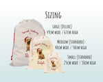 Personalised Norfolk Terrier Large Christmas Sack - Red Drawstring Bag for Xmas Presents - Christmas Eve Bag Box Decoration for Dogs XS132