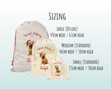 Personalised Norfolk Terrier Large Christmas Sack - Red Drawstring Bag for Xmas Presents - Christmas Eve Bag Box Decoration for Dogs XS132