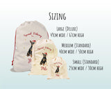 Personalised Manchester Terrier Large Christmas Sack - Red Drawstring Bag for Xmas Presents Christmas Eve Bag Box Decoration for Dogs XS130