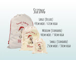 Personalised Maltese Dog Large Christmas Sack - Red Drawstring Bag for Xmas Presents - Christmas Eve Bag Box Decoration for Dogs XS129