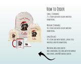 Personalised Dachshund Large Christmas Sack - Red Drawstring Bag for Xmas Presents - Christmas Eve Bag Box Decoration for Dogs XS094